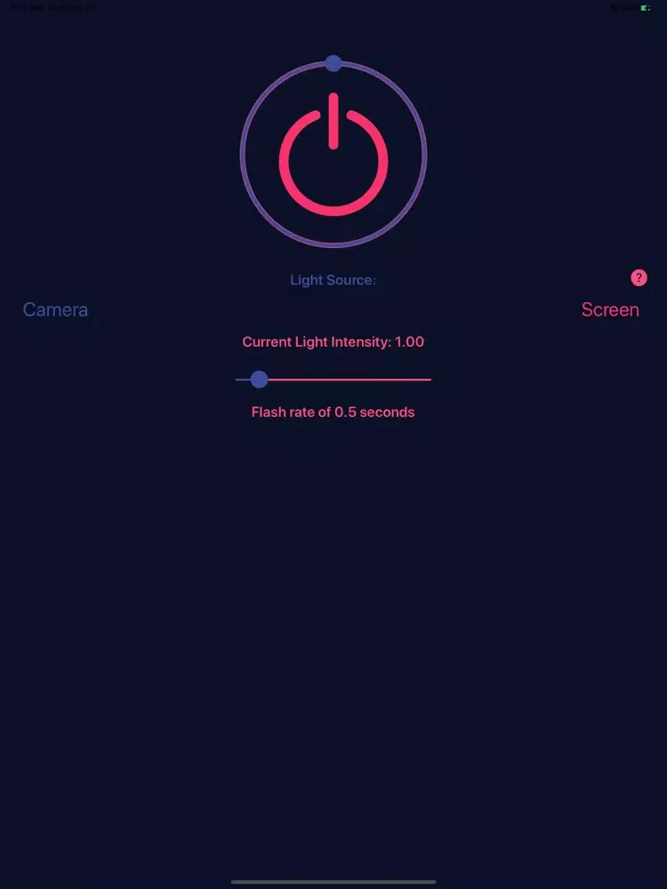 ภาพหน้าจอของ Strobe Lighter iPad 
