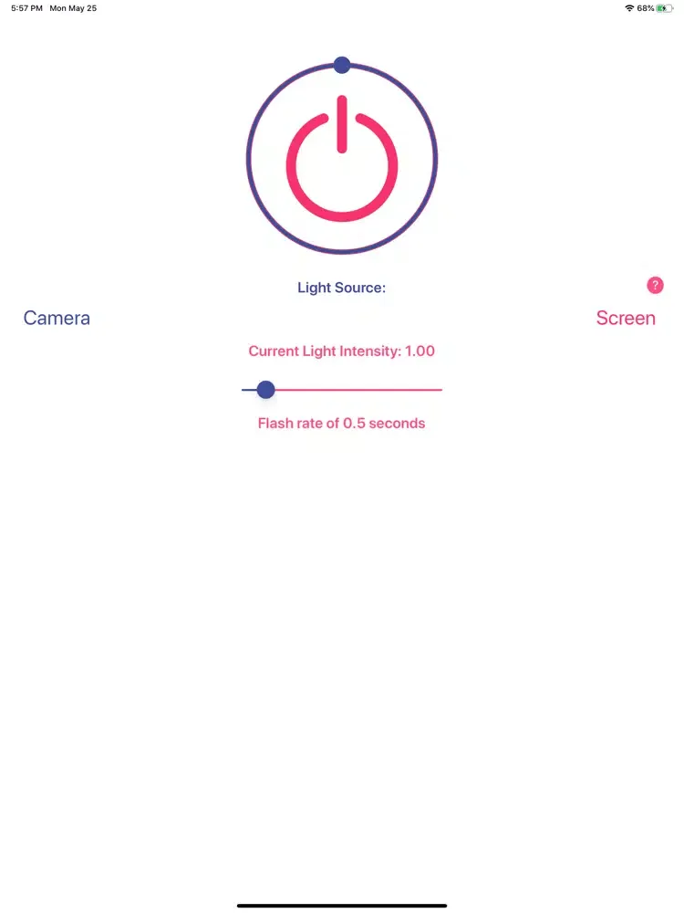 ภาพหน้าจอของ Strobe Lighter iPad 