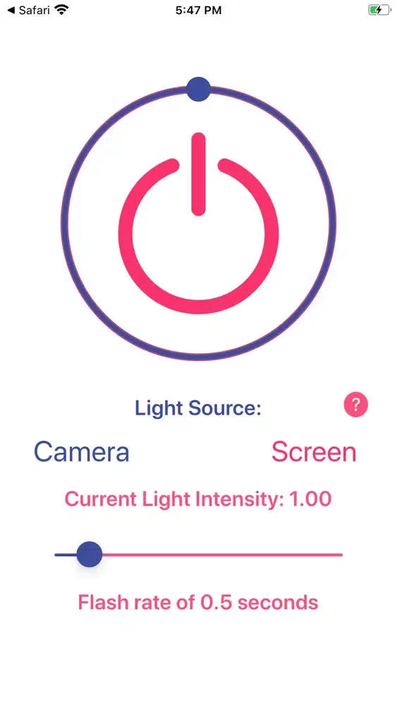 ภาพหน้าจอของ Strobe Lighter