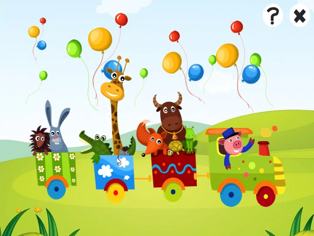 Train Ride: a Game to Learn and Play for Children with Animal-s and Funny Passengers! iPad  स्क्रीनशॉट