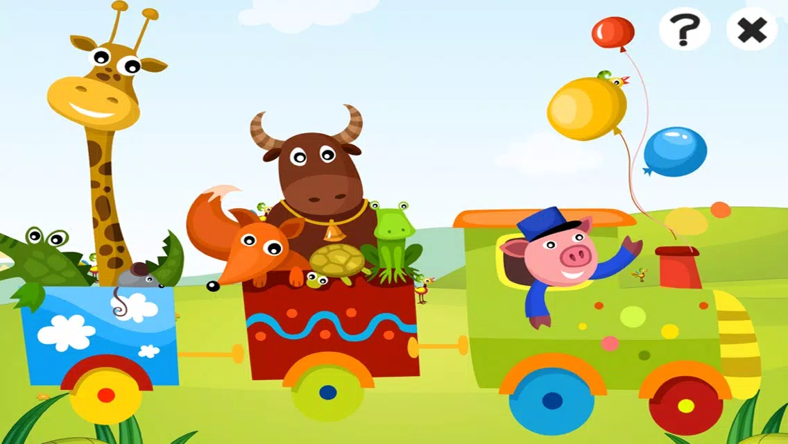 Train Ride: a Game to Learn and Play for Children with Animal-s and Funny Passengers! स्क्रीनशॉट