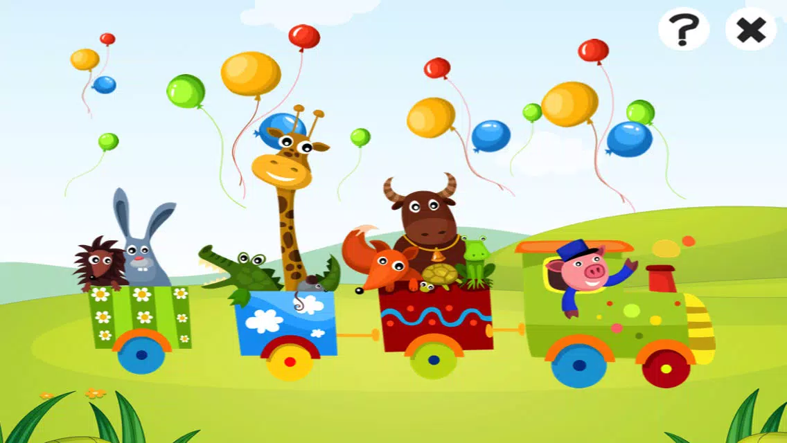 Train Ride: a Game to Learn and Play for Children with Animal-s and Funny Passengers! स्क्रीनशॉट