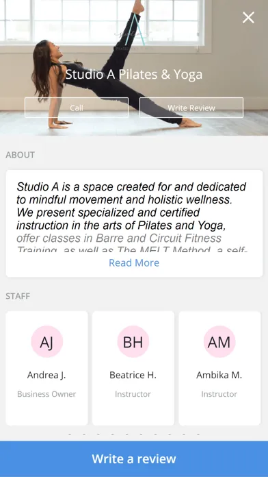 Studio A Pilates & Yoga Screenshots