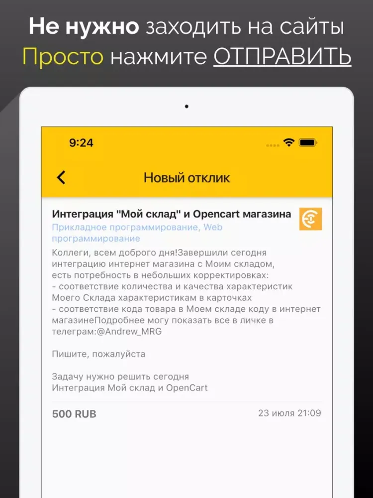 Фриланс автоответчик Alot.Std iPad 应用截图