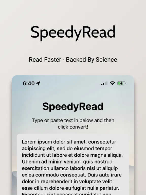 Captures d'écran de SpeedyRead - Bio Speed Reader iPad 