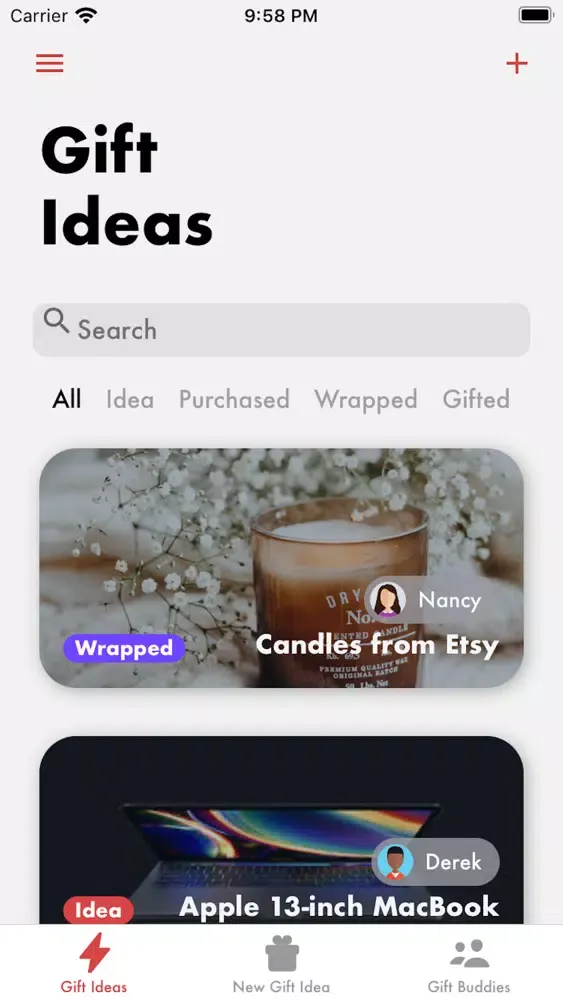ภาพหน้าจอของ Gift Buddy: Gift Tracking App