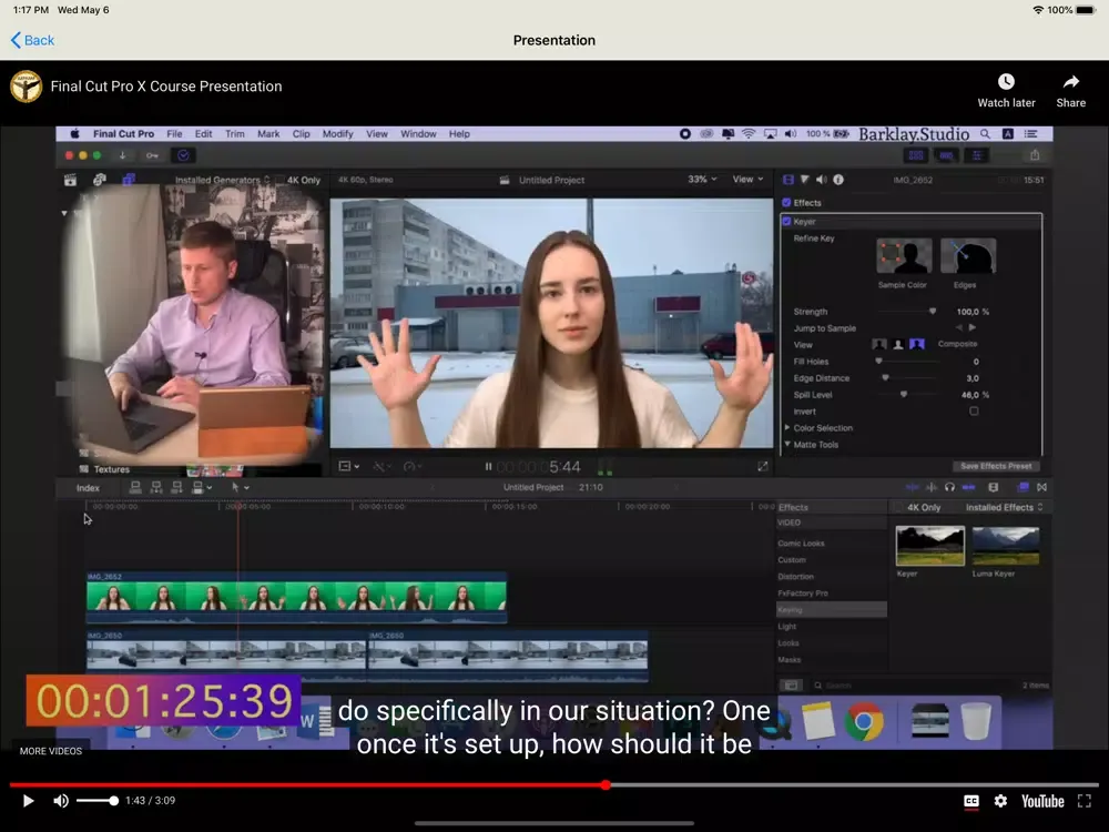 FCPX course, training iPad  Screenshots