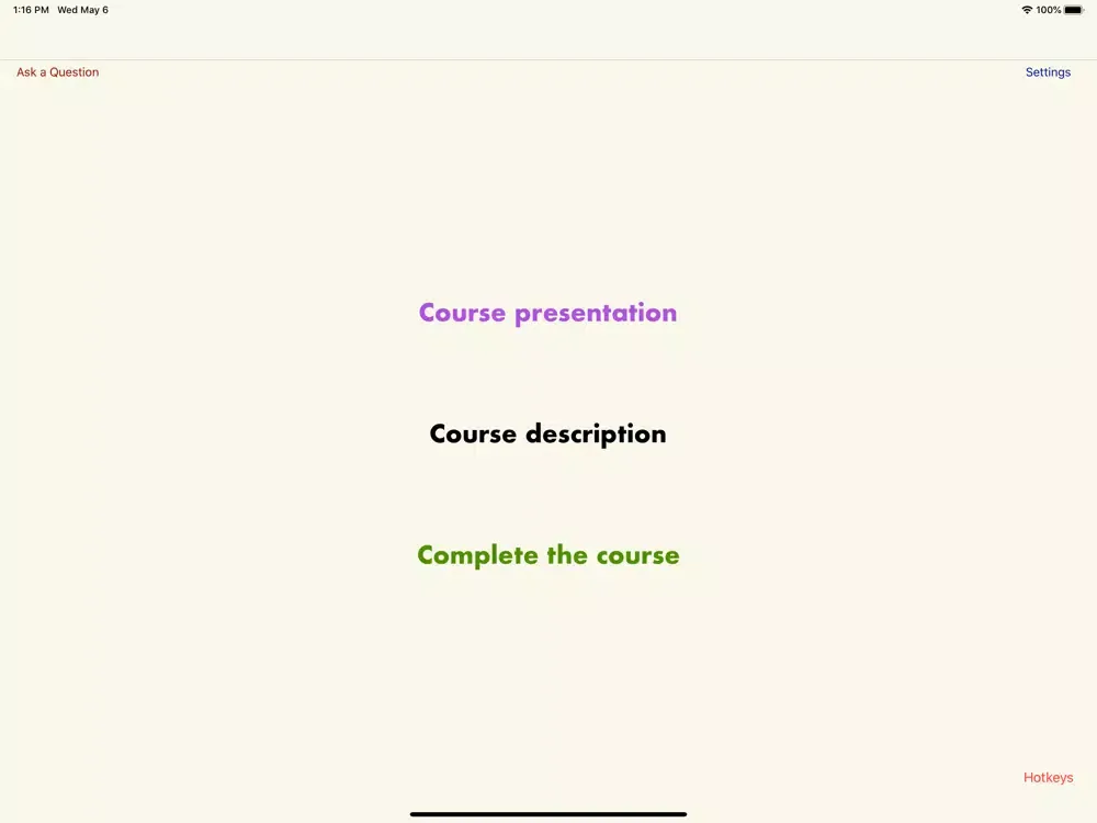 FCPX course, training iPad  Screenshots