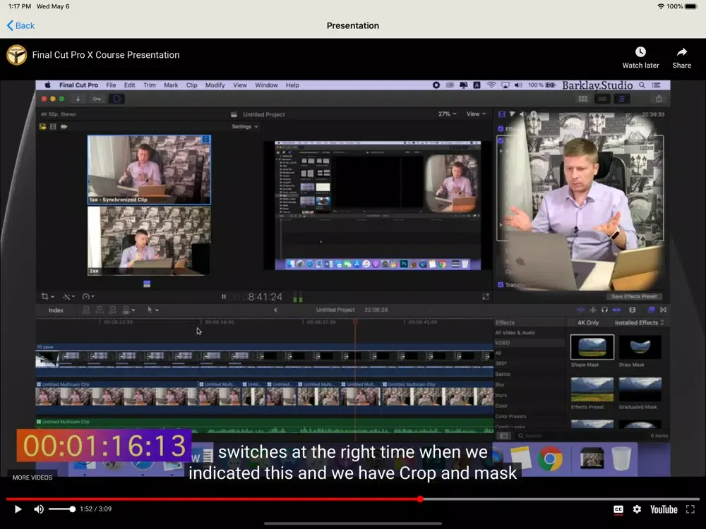 FCPX course, training iPad  Screenshots