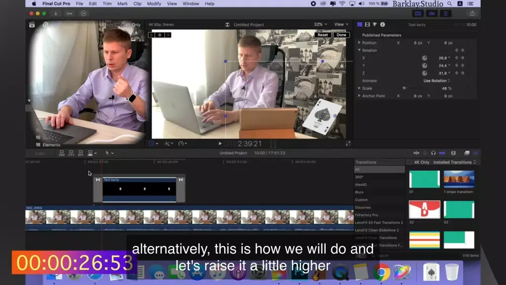 FCPX course, training Screenshots