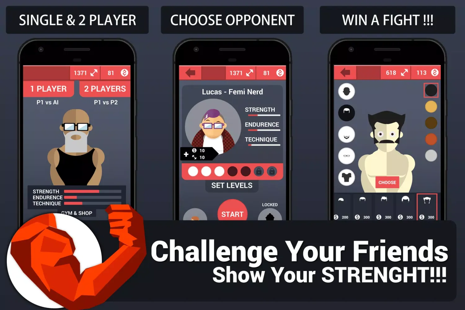 Arm Wrestling VS Screenshots