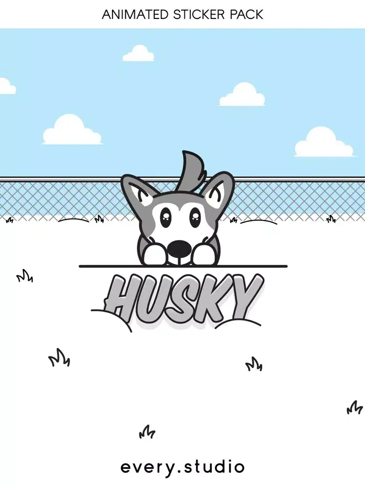 Animated Husky iPad  स्क्रीनशॉट