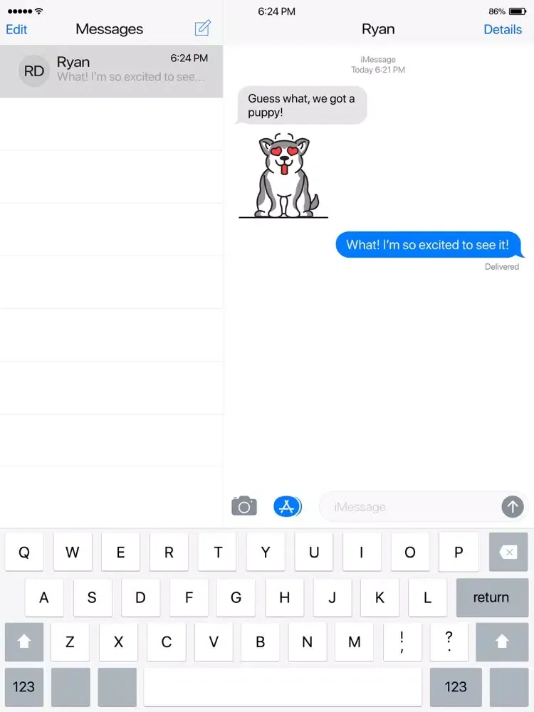 Animated Husky iPad  स्क्रीनशॉट