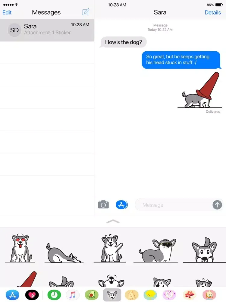 Animated Husky iPad  स्क्रीनशॉट