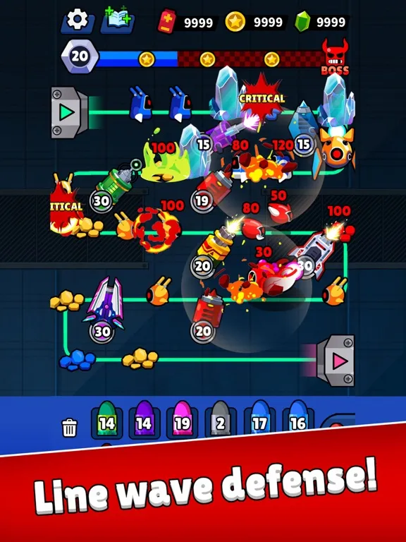 Captures d'écran de Merge Guns!: Line Defense iPad 
