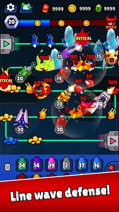 Captures d'écran de Merge Guns!: Line Defense