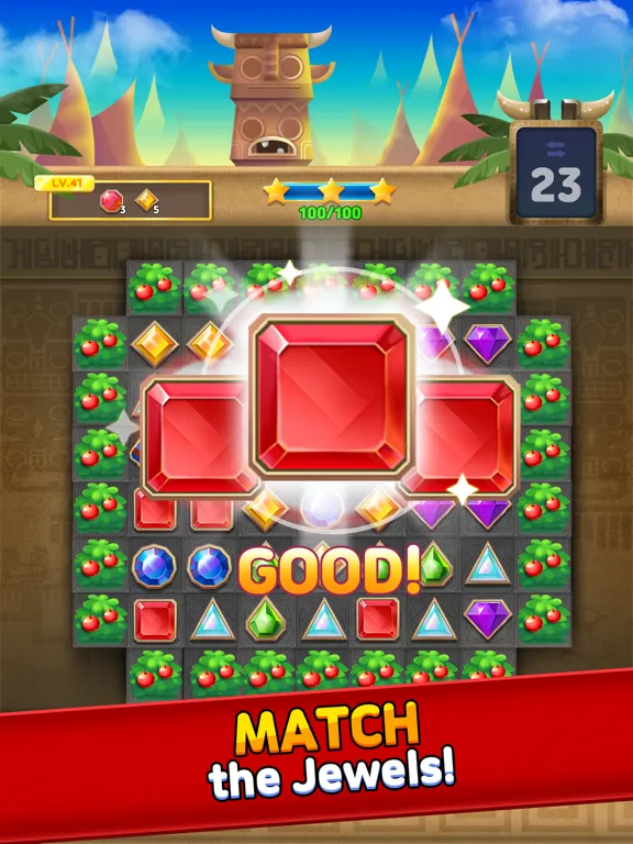 Ảnh chụp màn hình của Temple Gem : Match 3 Puzzle iPad 