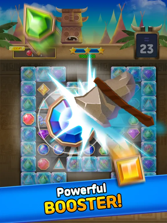 Ảnh chụp màn hình của Temple Gem : Match 3 Puzzle iPad 