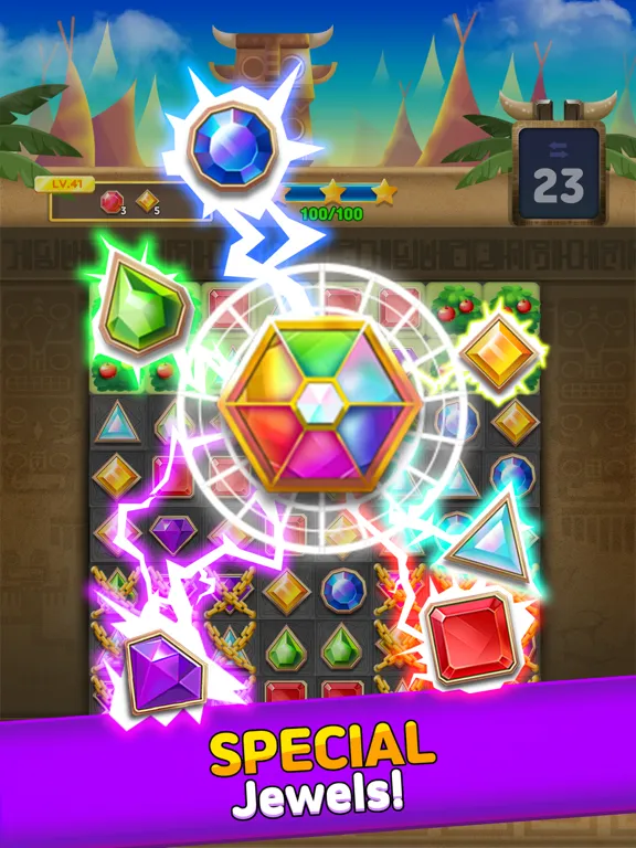 Ảnh chụp màn hình của Temple Gem : Match 3 Puzzle iPad 