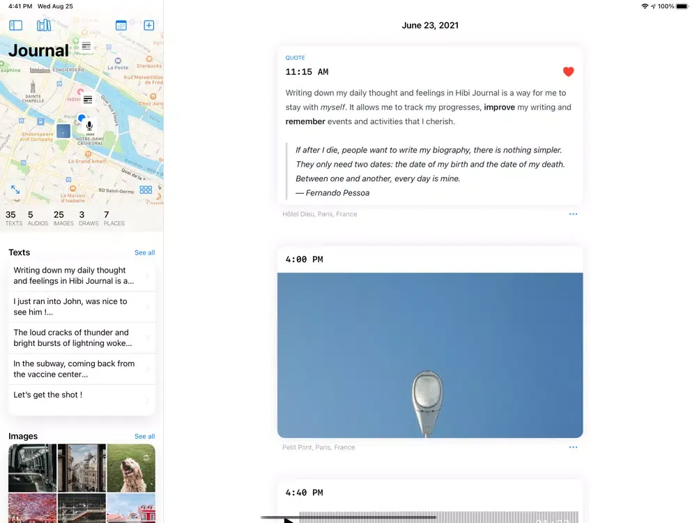 Hibi Journal iPad  سکرین شاٹس