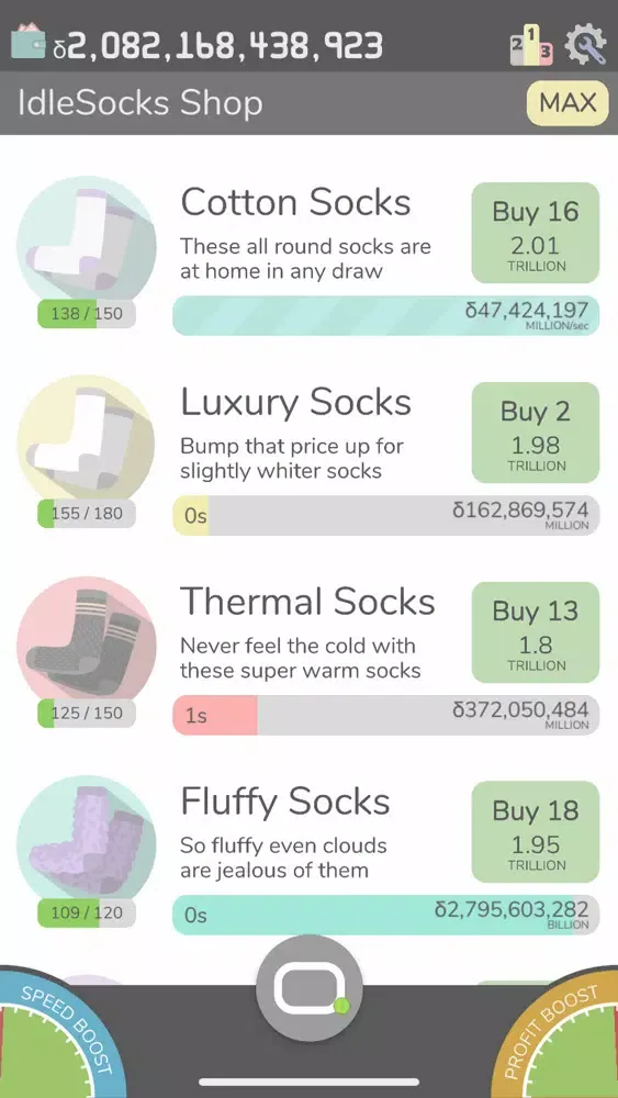 Скриншоты Idle Socks