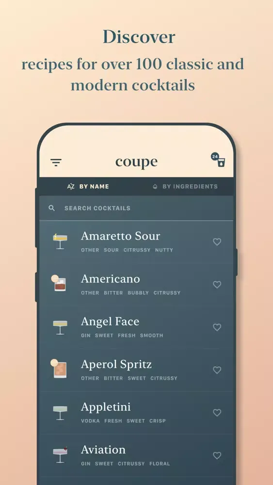 ภาพหน้าจอของ coupe: cocktail recipes