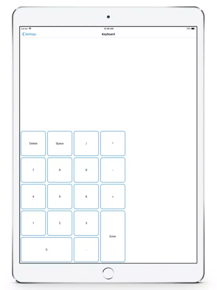 Скриншоты Numeric Keyboard iPad 
