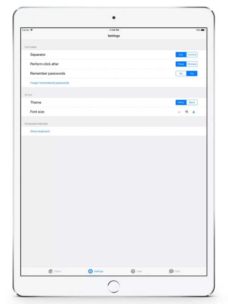 Скриншоты Numeric Keyboard iPad 