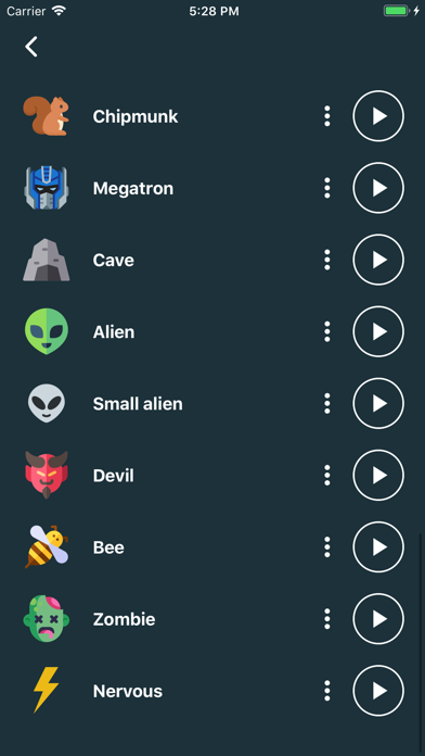 Tangkapan layar Voice Changer - Audio Effects