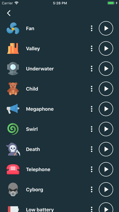 Tangkapan layar Voice Changer - Audio Effects