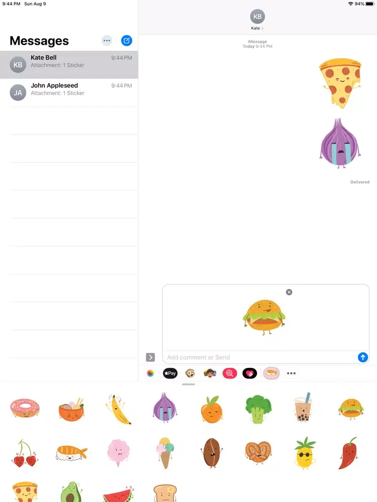 Zrzuty ekranu Foodmoji - Happy Food Stickers iPad 