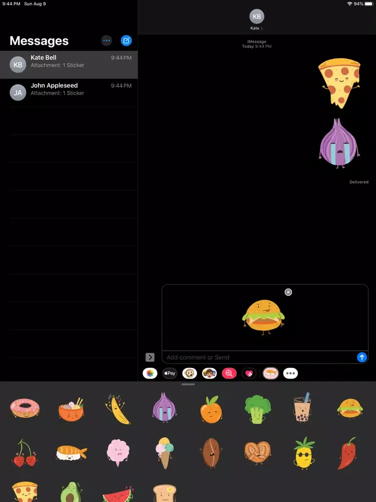 Zrzuty ekranu Foodmoji - Happy Food Stickers iPad 