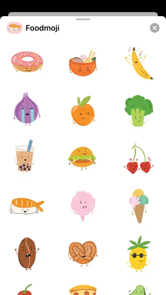 Zrzuty ekranu Foodmoji - Happy Food Stickers