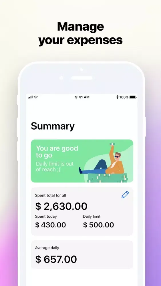 Tangkapan skrin Money & Me - Expense tracker