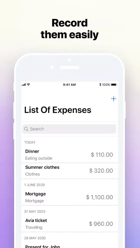 Tangkapan skrin Money & Me - Expense tracker