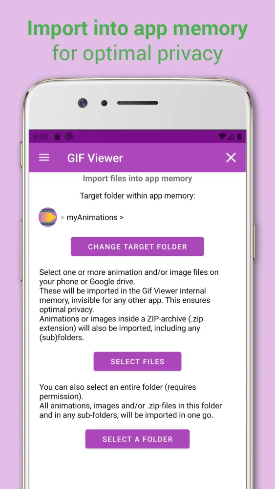 Capturas de pantalla de GIF Viewer Extra