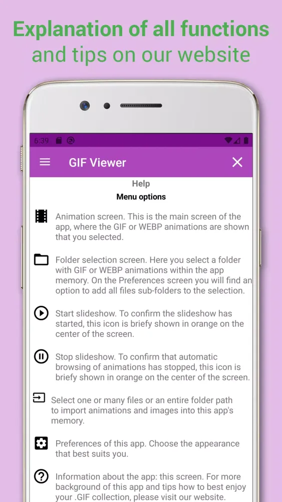 Capturas de pantalla de GIF Viewer Extra