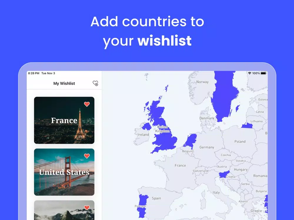 Screenshot di Tripper: Travel Map & Journal iPad 