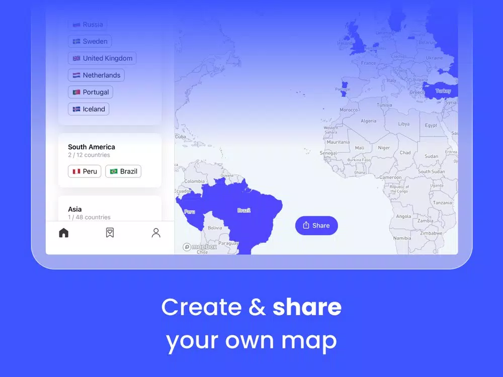 Screenshot di Tripper: Travel Map & Journal iPad 