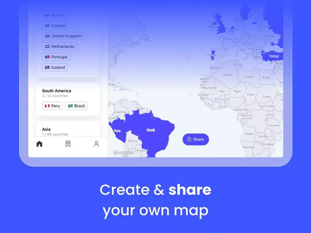 Скриншоты Tripper: Travel Map & Journal iPad 