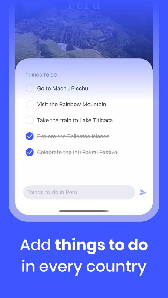 Screenshot di Tripper: Travel Map & Journal