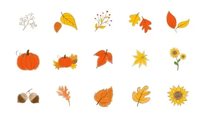 Capturas de pantalla de Happy Autumn Hand Drawn Stickers