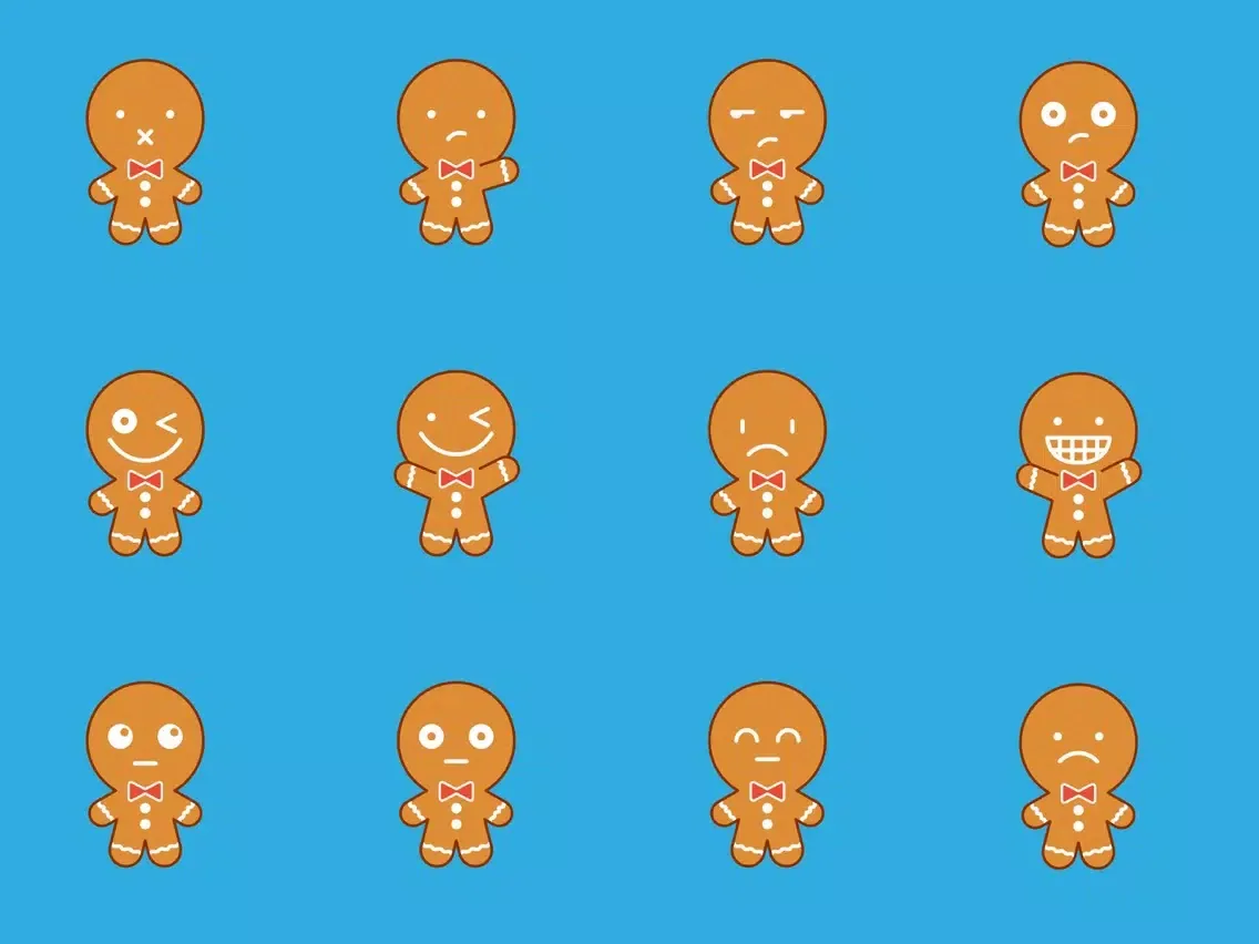 Gingerbread Man Emojis iPad 应用截图