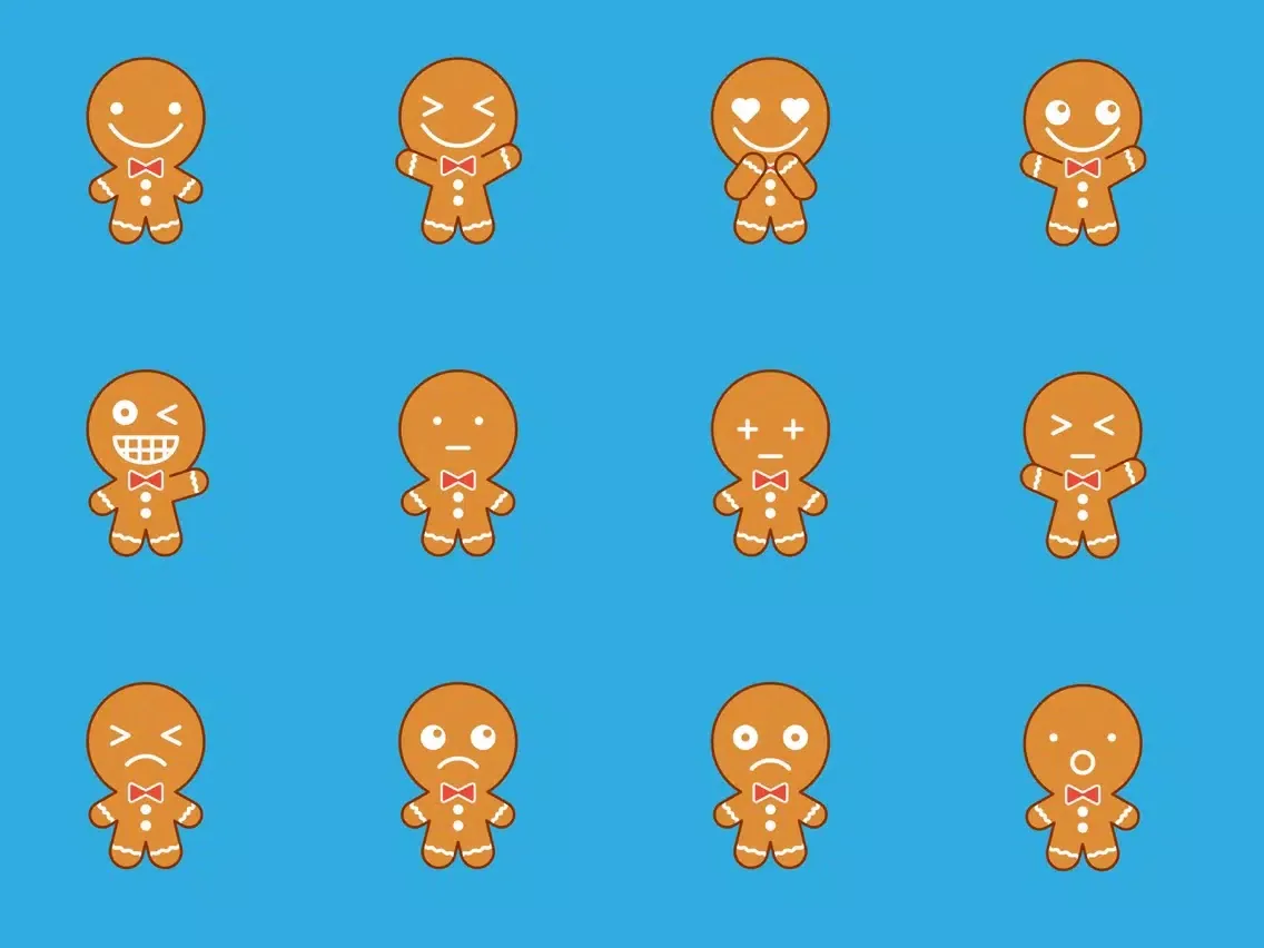 Gingerbread Man Emojis iPad 应用截图