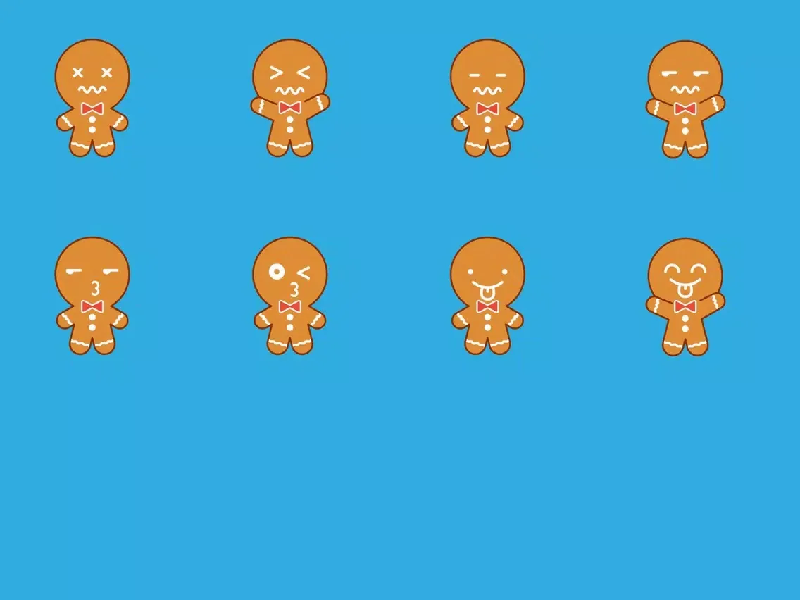 Gingerbread Man Emojis iPad 应用截图