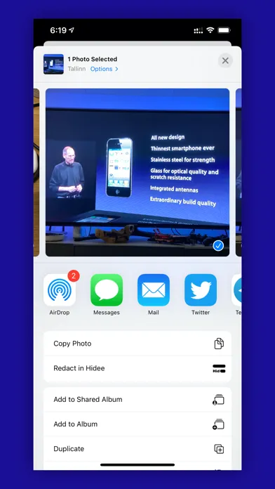 ภาพหน้าจอของ Hidee - Redact with AI