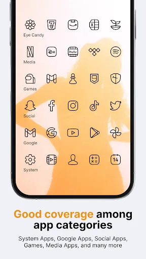 Captures d'écran de Caelus Black: linear icon pack