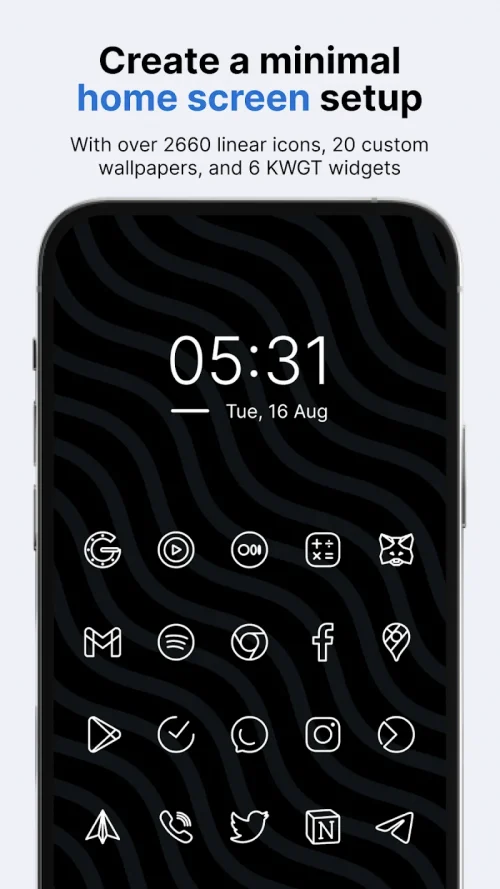 Caelus White: linear icon pack-screenshot-1