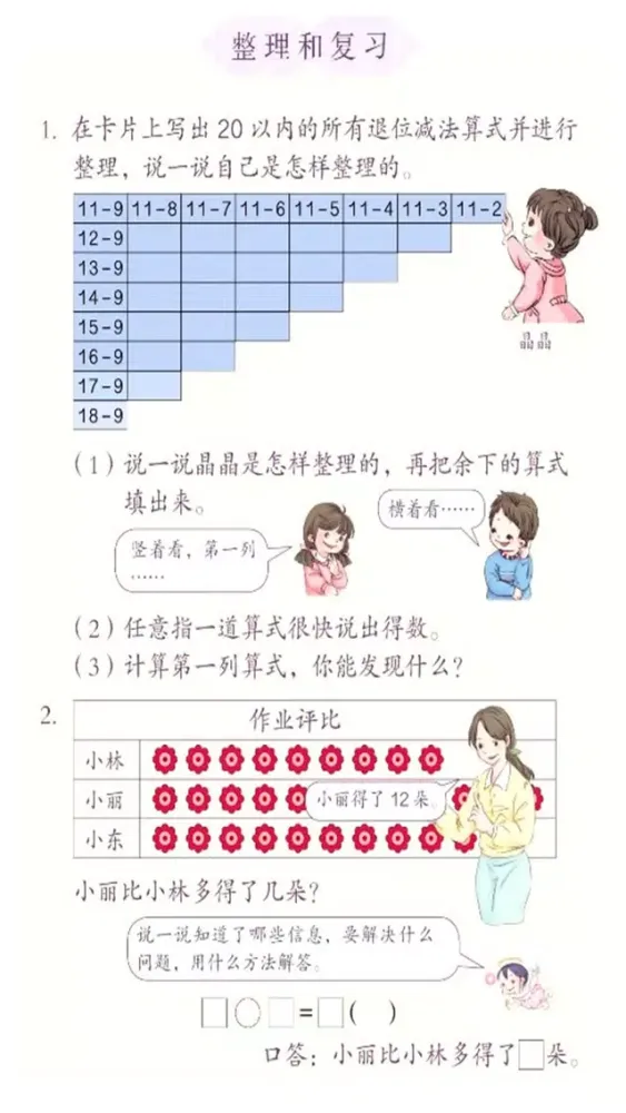 صور 小学数学一年级下册-人教版点读机