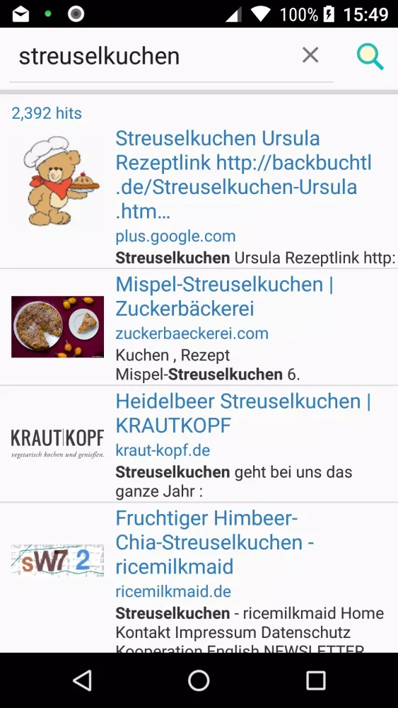 Vegan search engine vegi.style Screenshots
